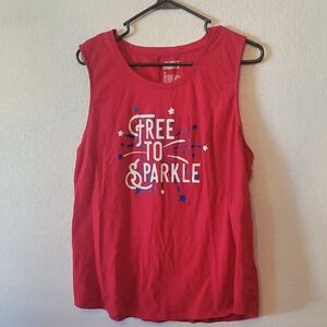 Red Graphic Tank Top